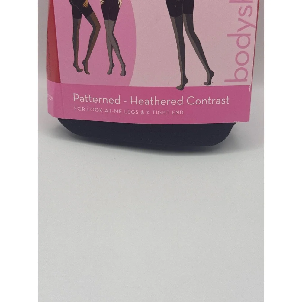 SPANX Tight-End Tights Patterned Heathered Contrast Bodyshaping Black Size A New